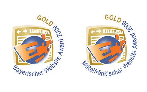 Gold beim Bayerischen Website Award Gold beim Bayerischen Website Award